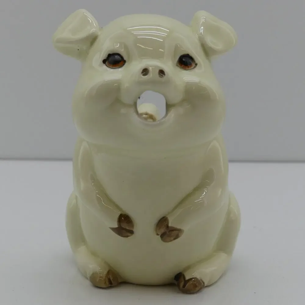 Lot of 2 Vintage Quon Quon Japan Ceramic Pig Sugar Bowl & Creamer Set